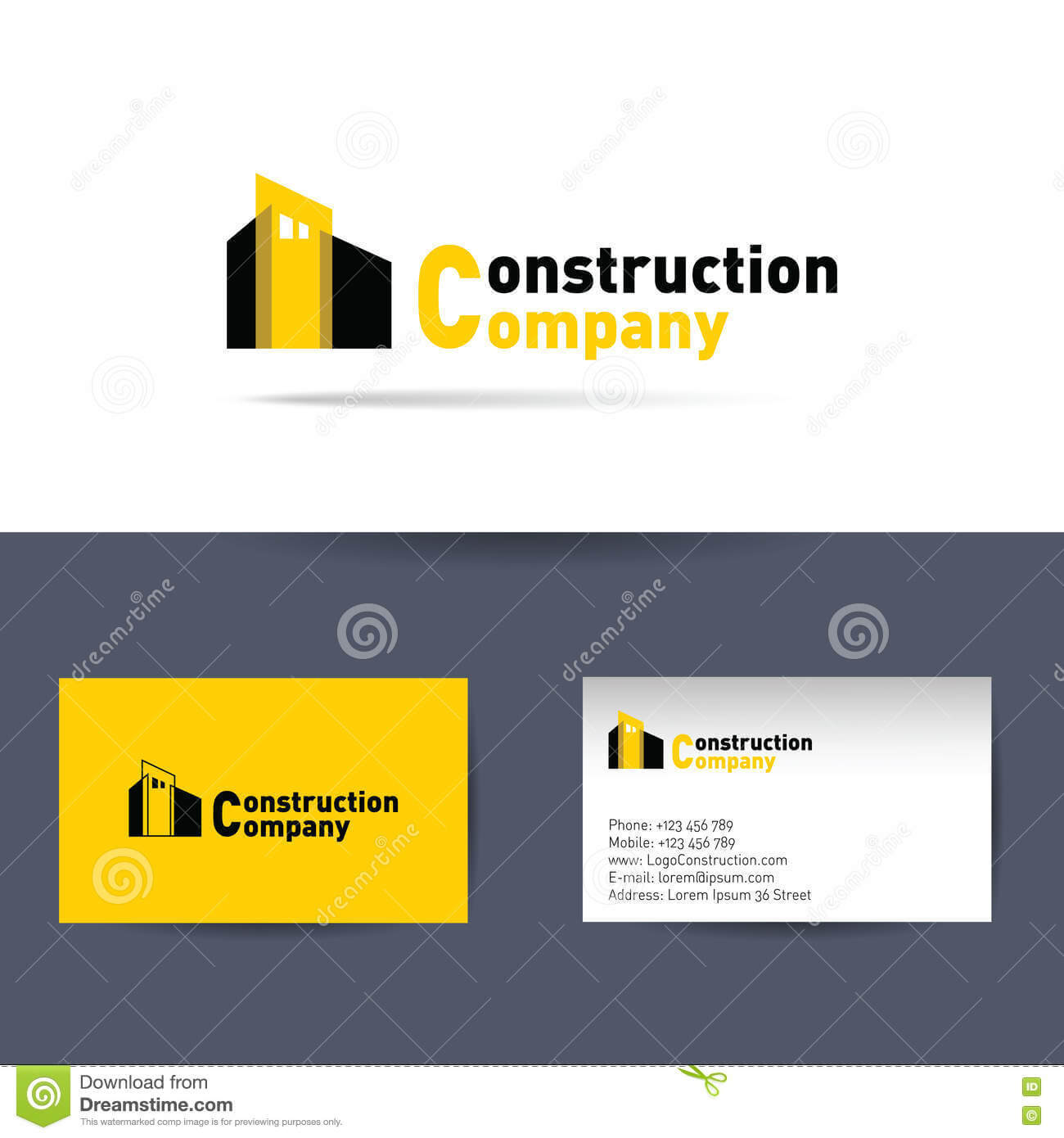 Construction Business Cards Template - Logo Design Ideas For Construction Business Card Templates Download Free