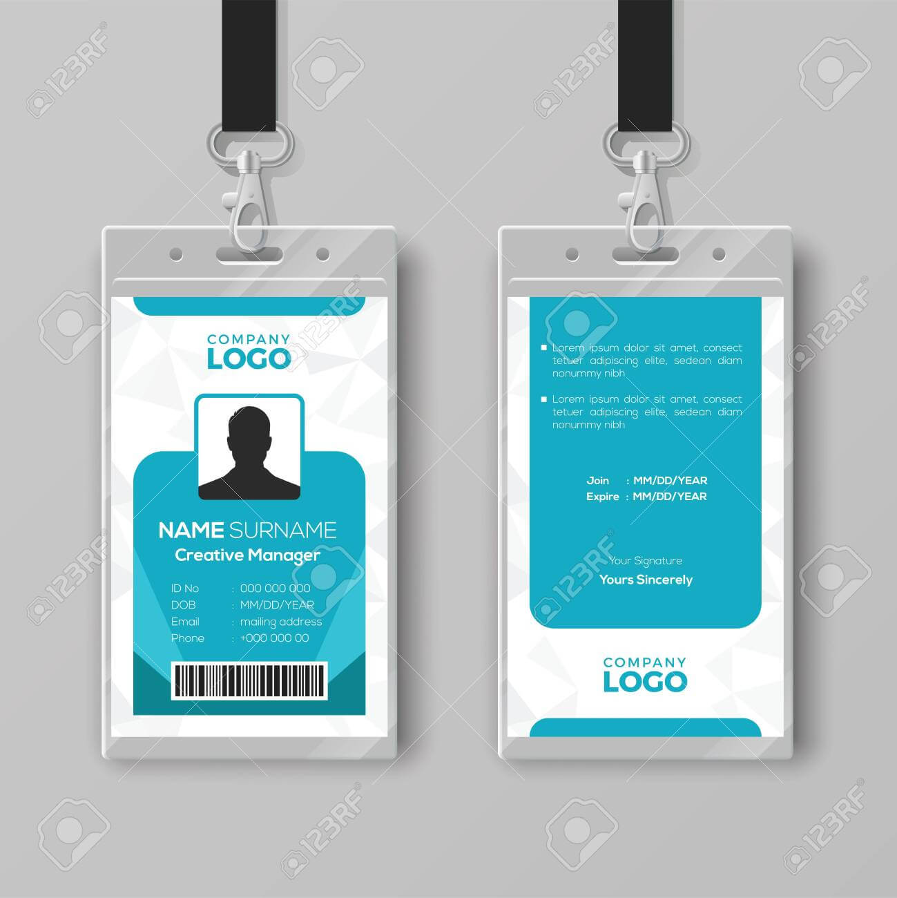 Corporate Id Card Design Template Throughout Company Id Card Design Template