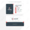Creative And Clean Double Sided Business Card Template. Red And.. With Double Sided Business Card Template Illustrator