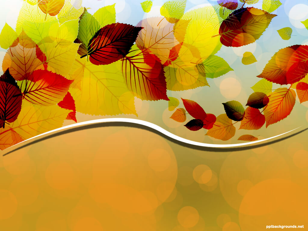 Creative Autumn Leaves Vector Backgrounds For Powerpoint regarding Free