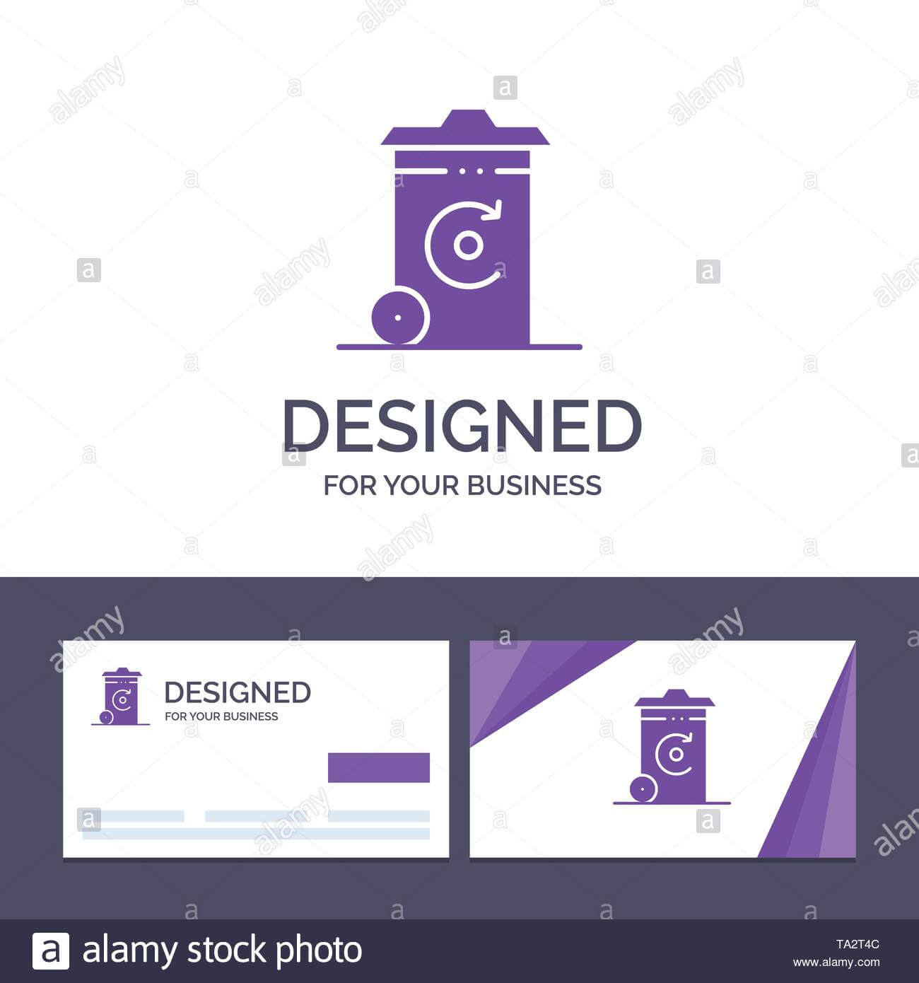 Creative Business Card And Logo Template Bin, Recycling Inside Bin Card Template