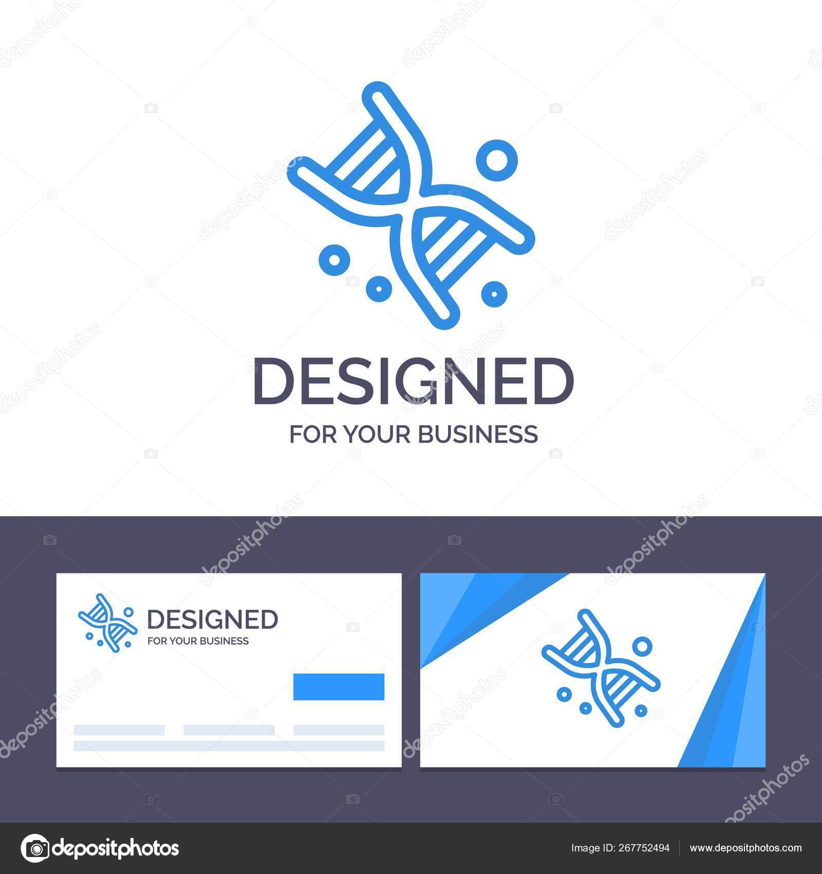 Creative Business Card And Logo Template Bio, Dna, Genetics Inside Bio Card Template