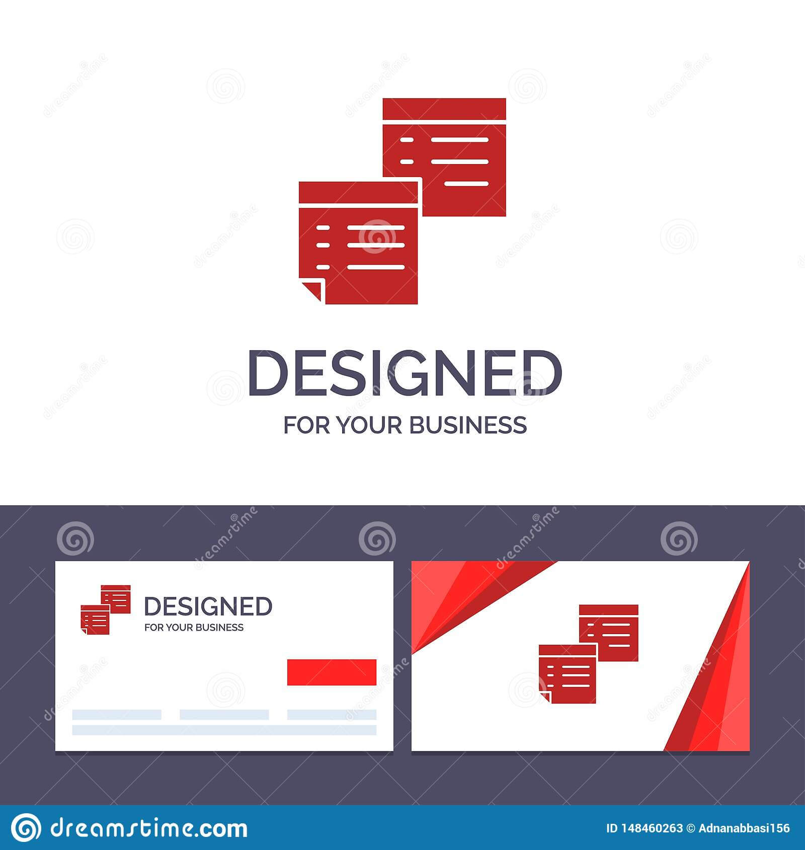 Creative Business Card And Logo Template Sticky, Files, Note With Business Card Template Open Office