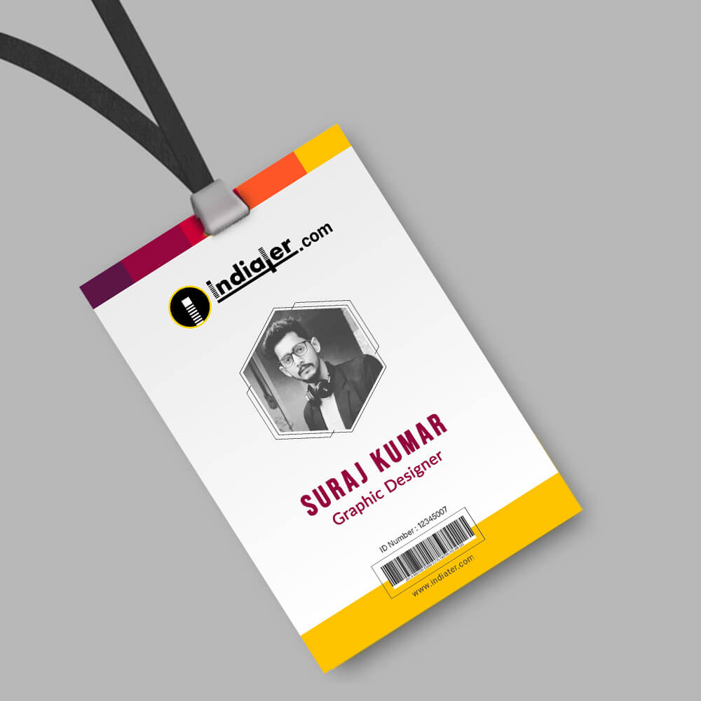 Creative Corporate Official Id Card Template Psd Free – Indiater In Teacher Id Card Template