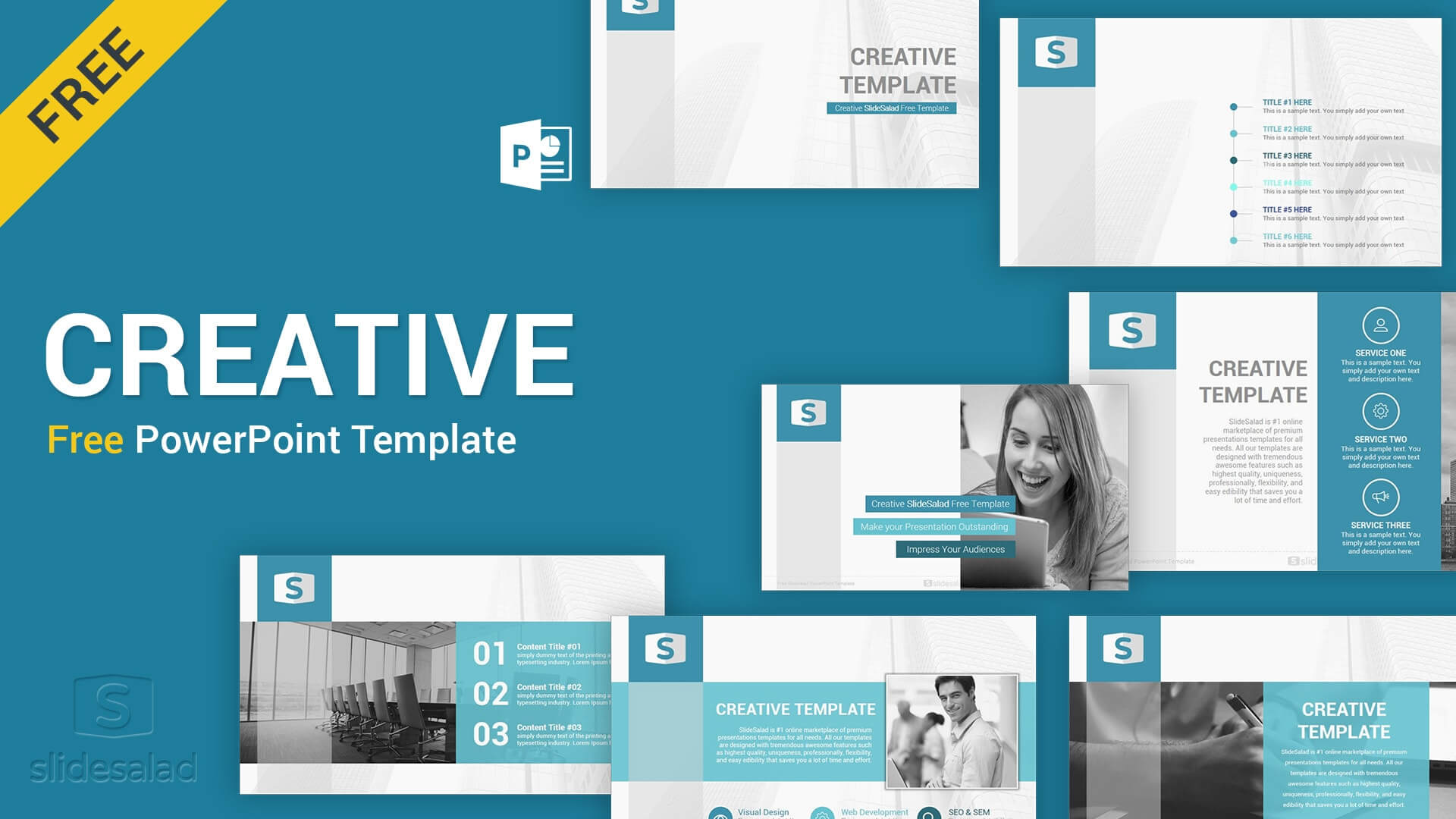 Creative Free Download Powerpoint Template – Slidesalad Intended For Powerpoint Sample Templates Free Download