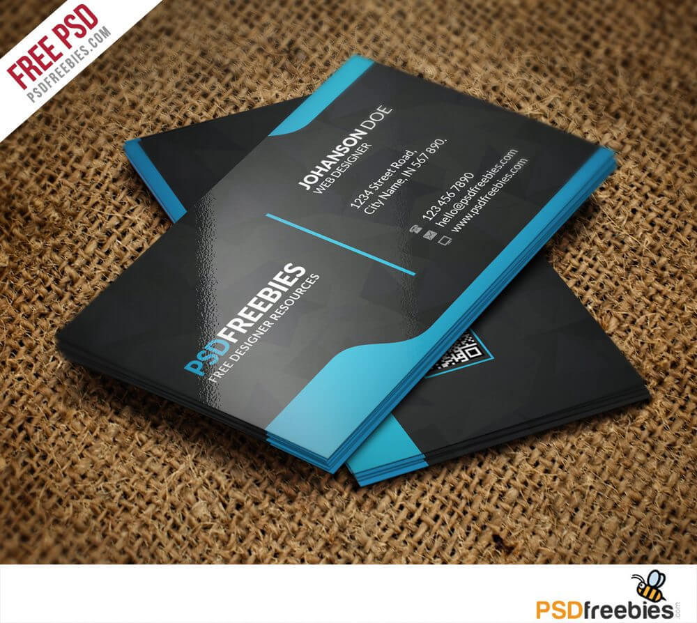 Creative Graphic Designer Business Card Template Free Psd Pertaining To Psd Name Card Template