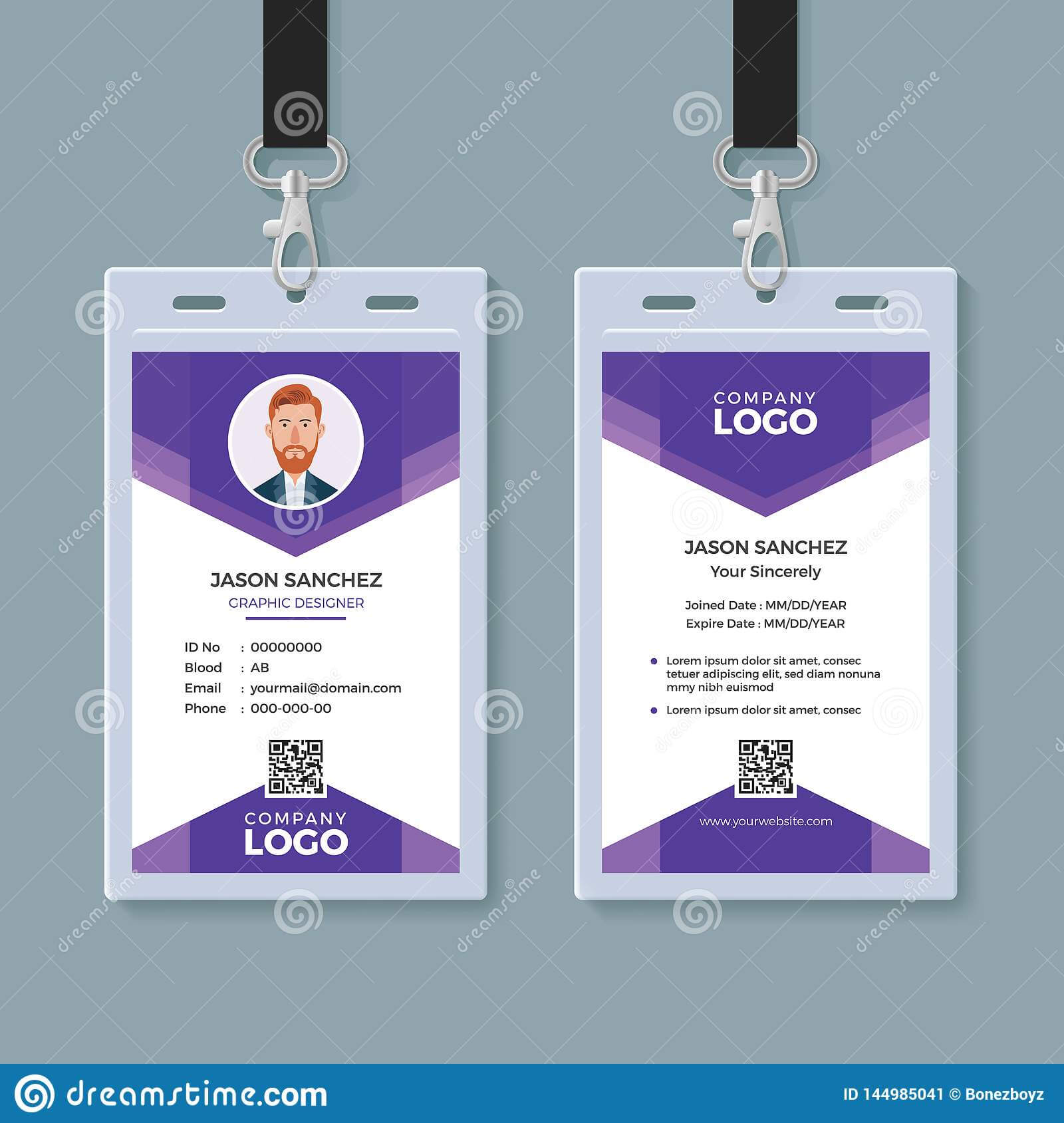 Creative Id Card Template Stock Vector. Illustration Of Within Conference Id Card Template