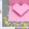 Creative Ideas - Diy Pixel Heart Popup Card in Pixel Heart Pop Up Card Template