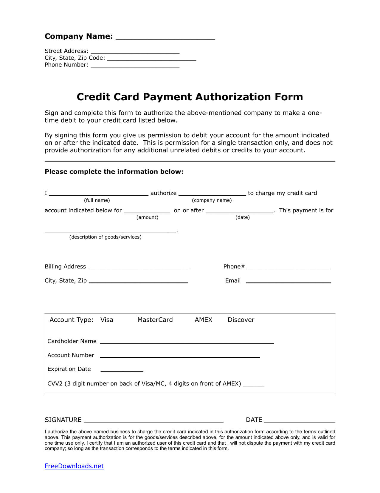 Credit Card Authorization Form Pdf – Dalep.midnightpig.co In Credit Card Authorization Form Template Word