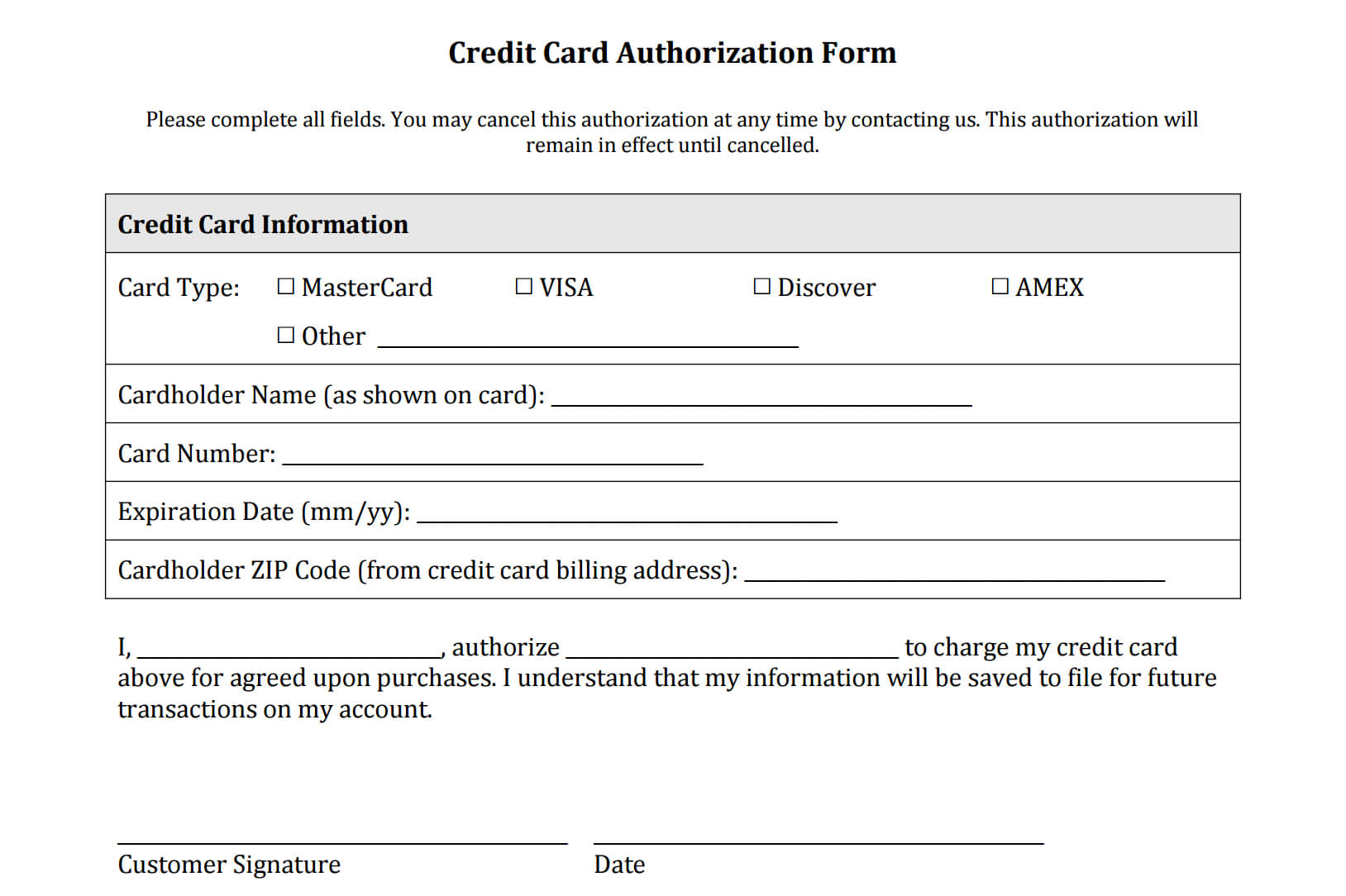 Credit Card Authorization Form Pdf - Dalep.midnightpig.co With Regard To Hotel Credit Card Authorization Form Template