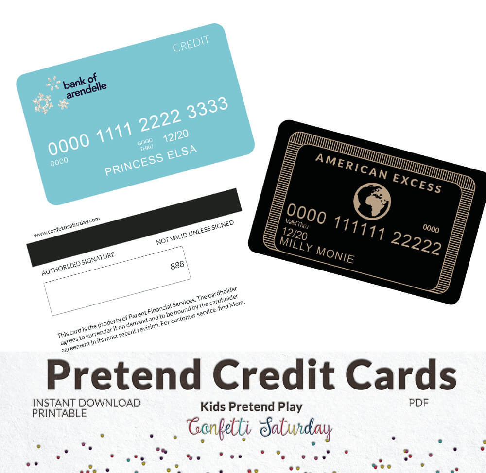 Credit Card Template For Kids ] – Kids Credit Card Pretend Throughout Credit Card Template For Kids