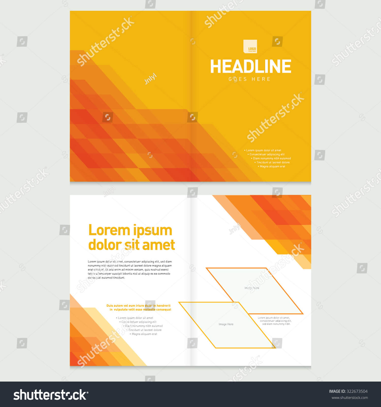 Стоковая Векторная Графика «Brochure Cover Inner Pages Pertaining To Pages Business Card Template