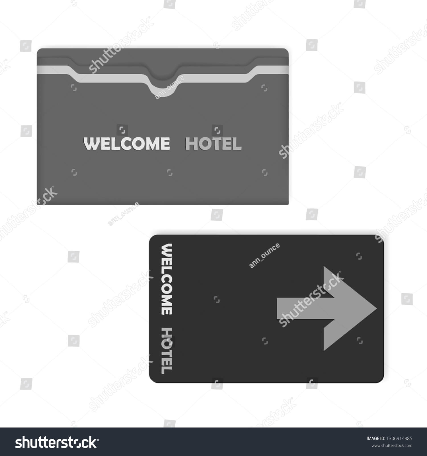 Стоковая Векторная Графика «Hotel Key Card Keycard Sleeve With Hotel Key Card Template