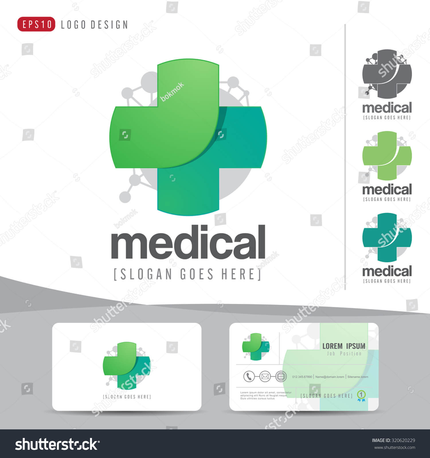 Стоковая Векторная Графика «Logo Design Medical Healthcare For Hospital Id Card Template