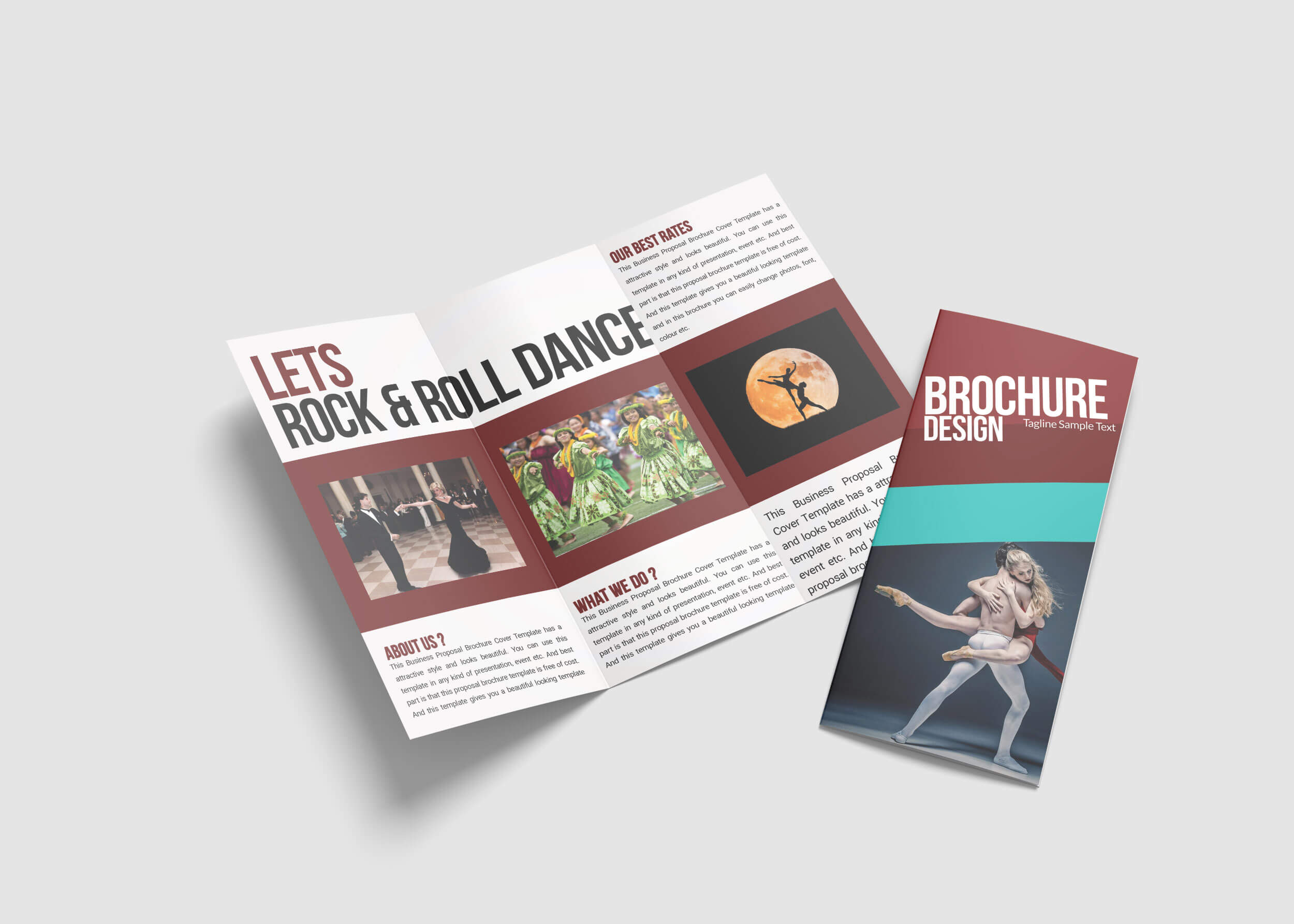 Dance School Tri Fold Brochure Design Template – 99Effects Regarding Tri Fold School Brochure Template