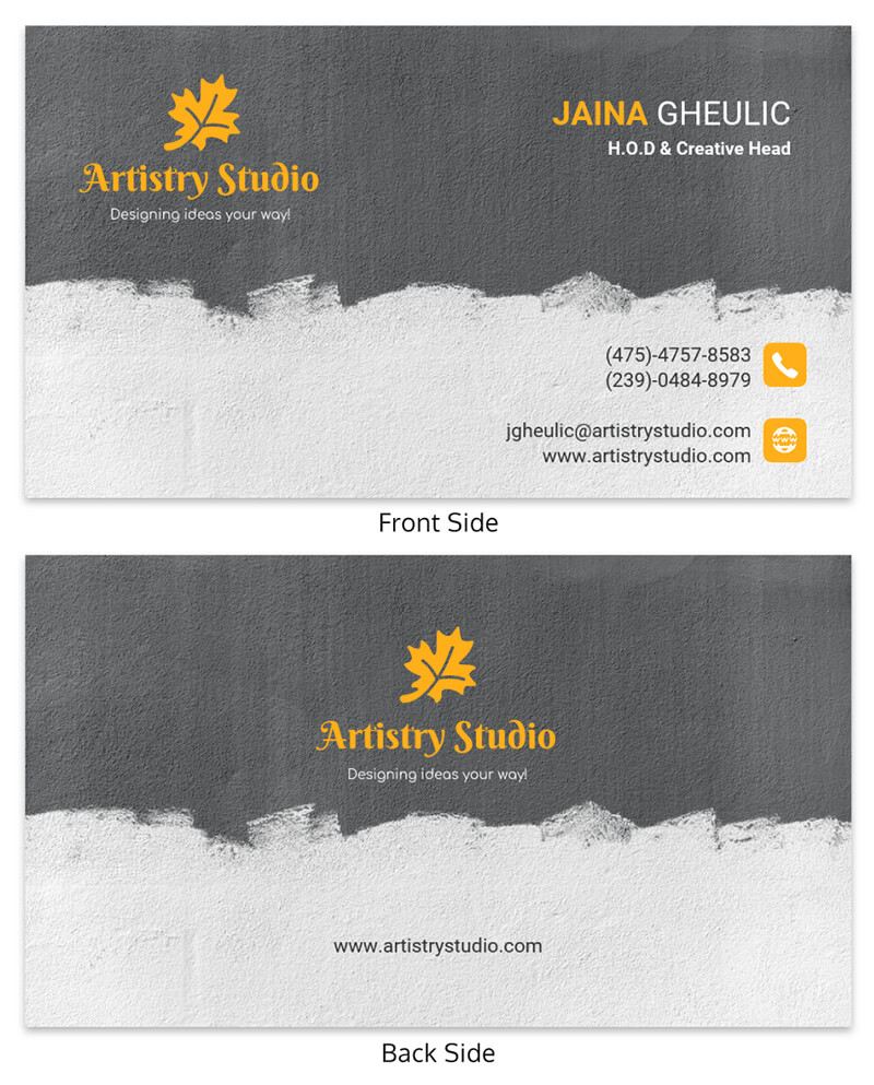 Dark Artist Business Card Template In Advertising Rate Card Template