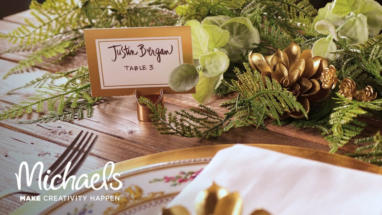 David Tutera™ Gold Place Cards In Michaels Place Card Template