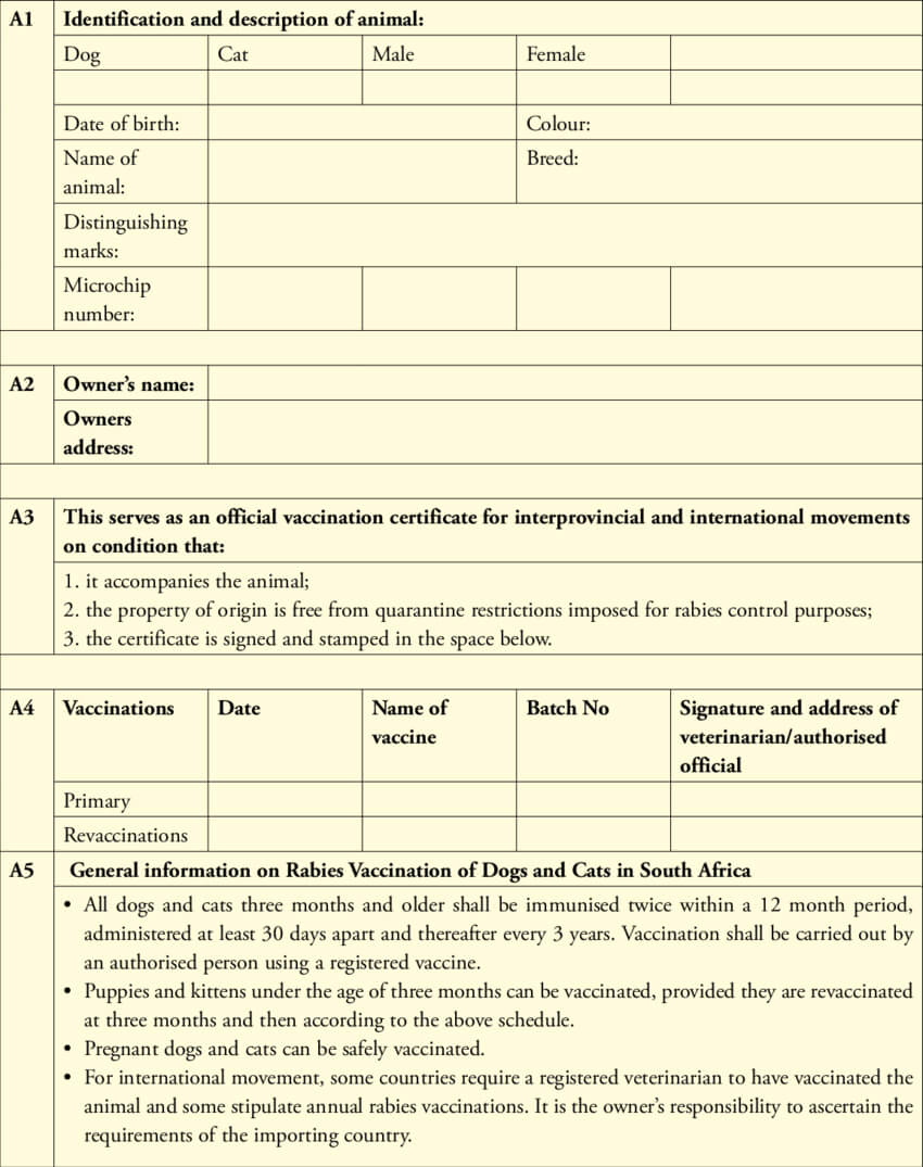 Dentity, Rabies Vaccination And Movement Certificate For With Dog Vaccination Certificate Template