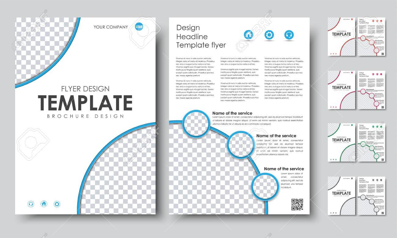 Design Color A4 Brochures. Template 2 Page Flyer With A Cover.. In Ngo Brochure Templates