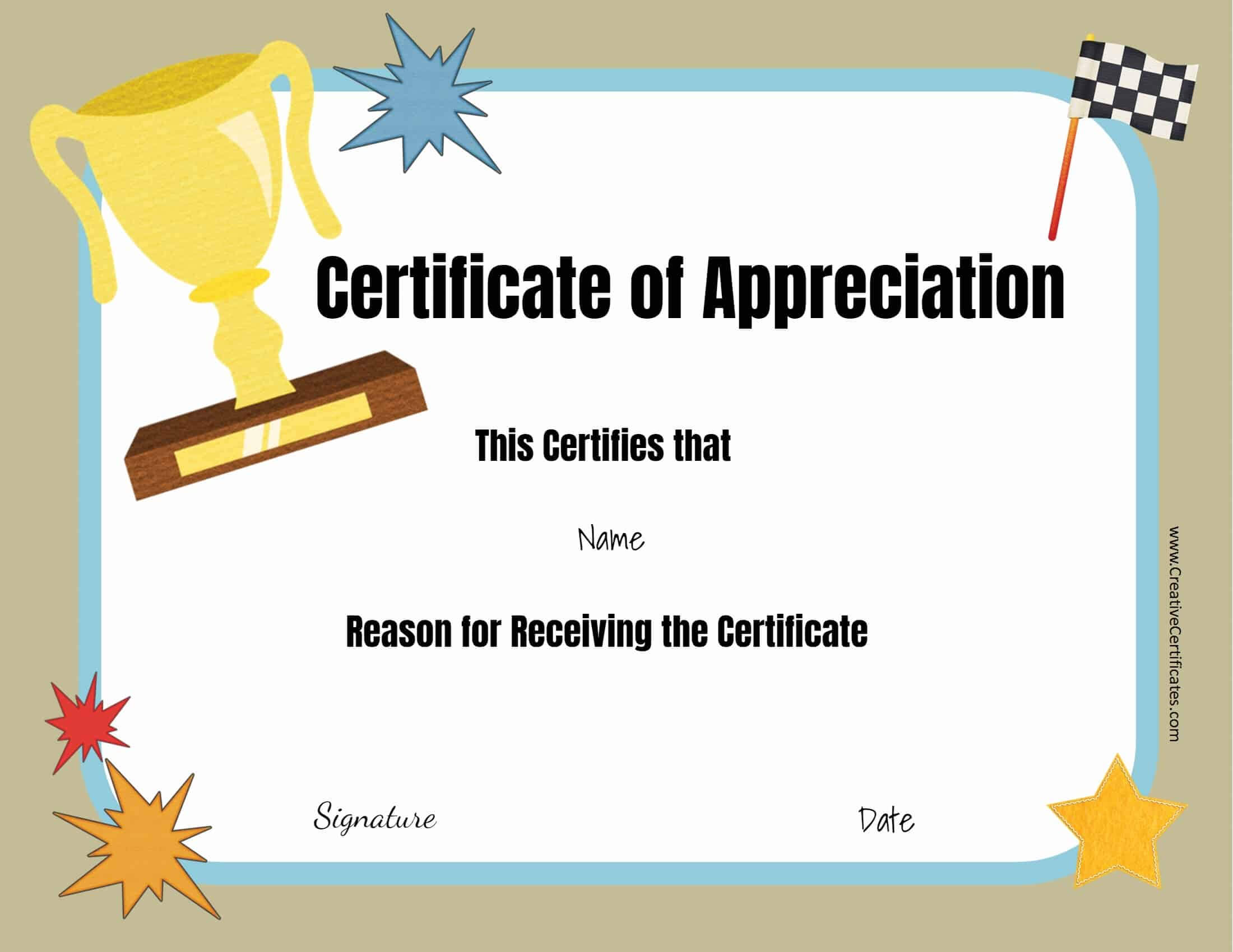 Design Your Own Award Certificate – Yeppe With Regard To Perfect Attendance Certificate Template