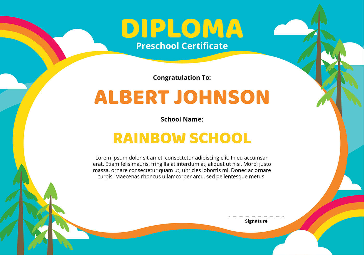 Diploma Preschool Certificate Template – Download Free For Choir Certificate Template