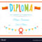 Diploma Template For Kids inside Preschool Graduation Certificate Template Free