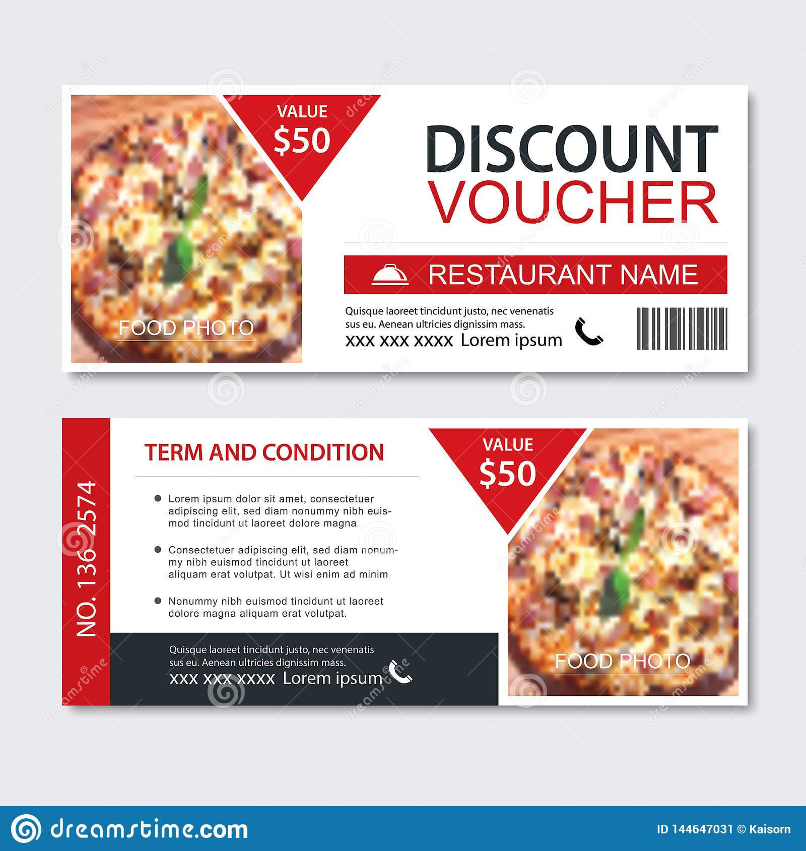 Discount Gift Voucher Fast Food Template Design. Pizza Set With Regard To Pizza Gift Certificate Template