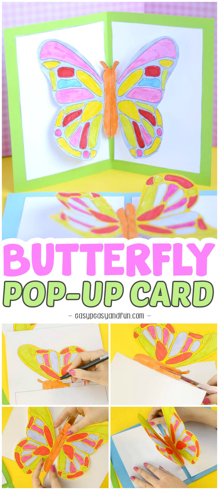 Diy Butterfly Pop Up Card With A Template – Easy Peasy And Fun Within Diy Pop Up Cards Templates