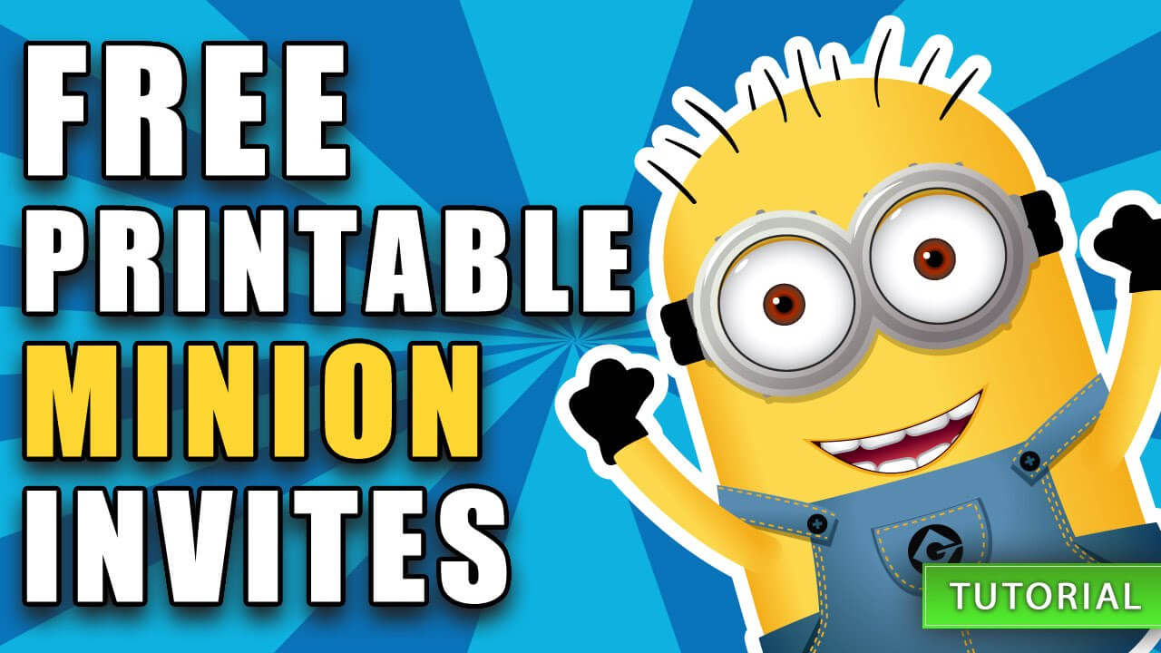 Diy Free Printable Minion Birthday Invite – How To Video For Minion Card Template