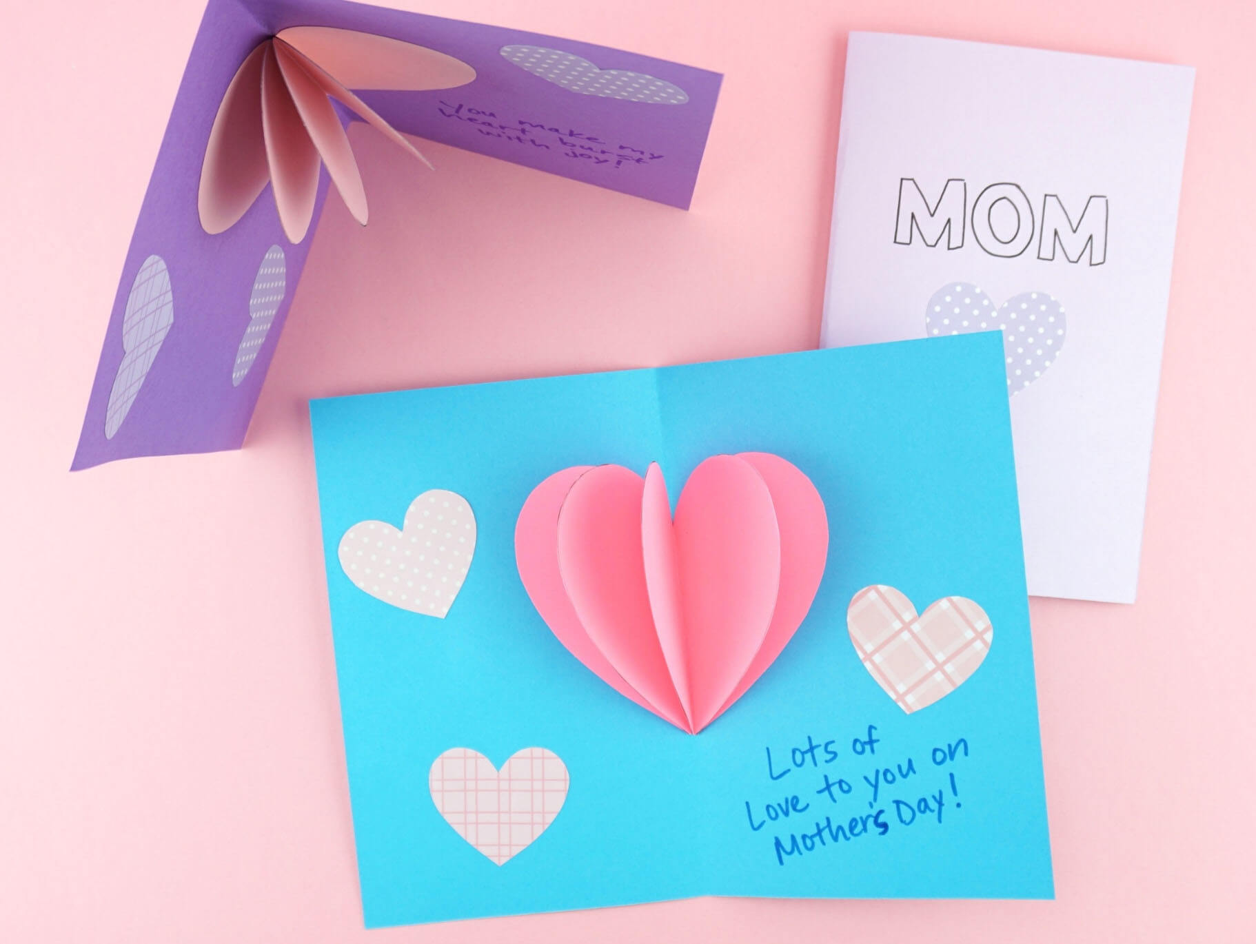 Diy Pop Up Heart Mother's Day Card | Fun365 With Regard To Pop Out Heart Card Template