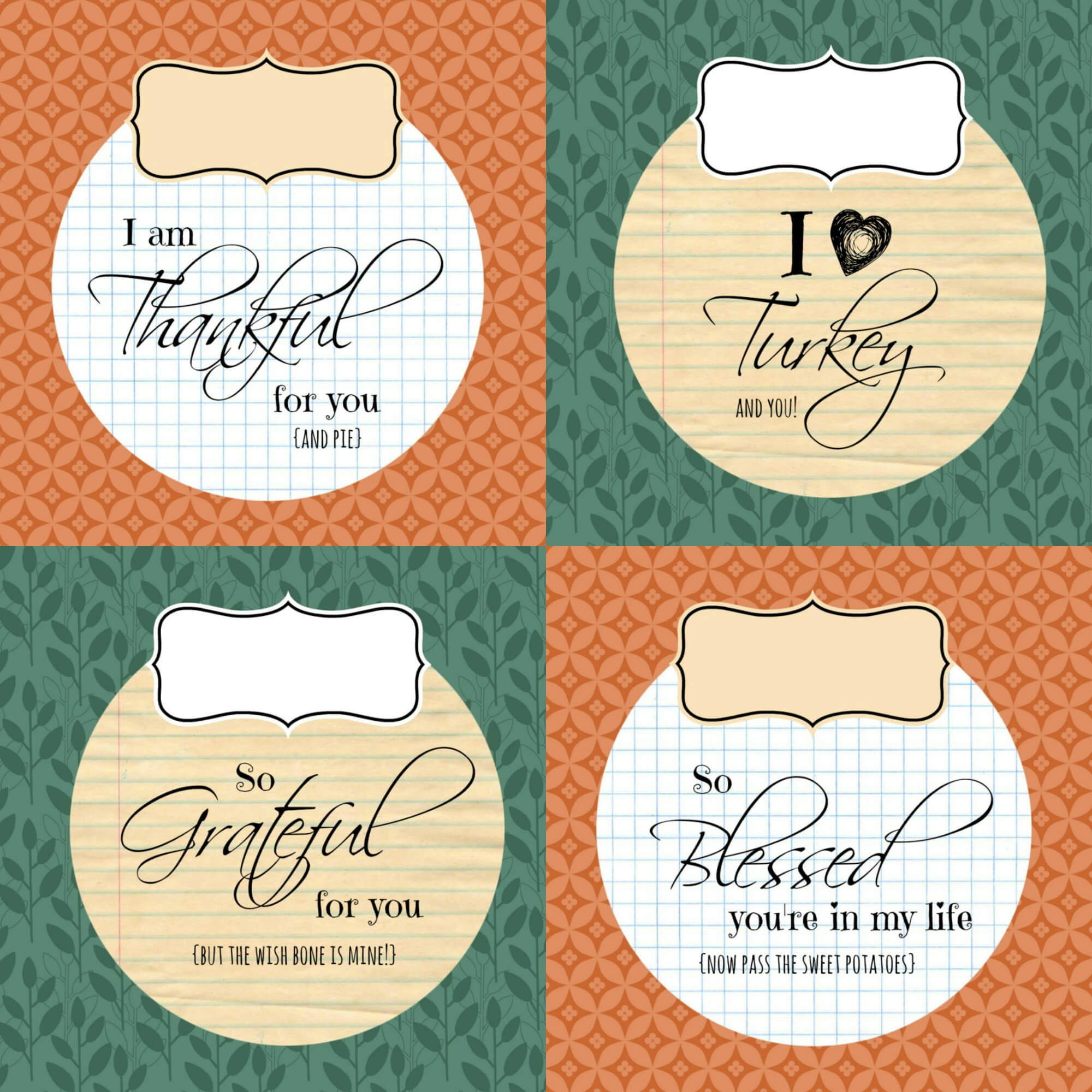 Diy Printable Thanksgiving Silverware Place Card Holders | Intended For Thanksgiving Place Cards Template