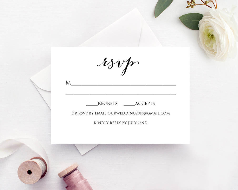 Diy Rsvp Card Templates – Dalep.midnightpig.co In Template For Rsvp Cards For Wedding