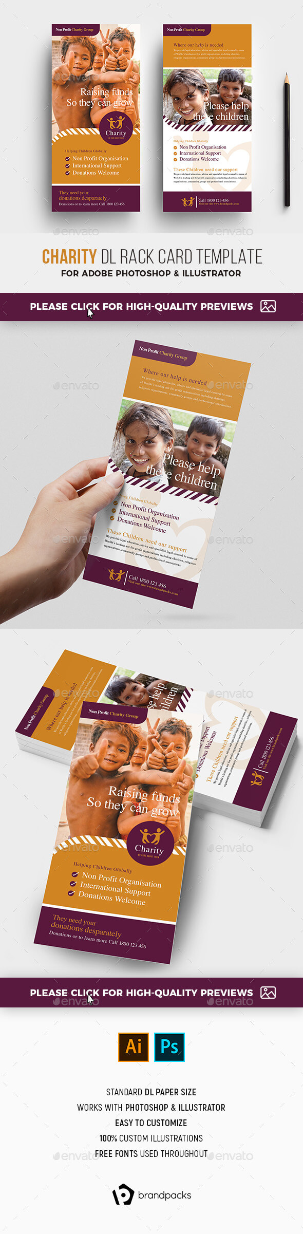 Dl Card Template Graphics, Designs & Templates From Graphicriver In Dl Card Template