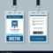 Doctor Id Card Medical Identity Badge Design Intended For Hospital Id Card Template