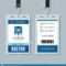 Doctor Id Card. Medical Identity Badge Design Template Stock With Regard To Doctor Id Card Template