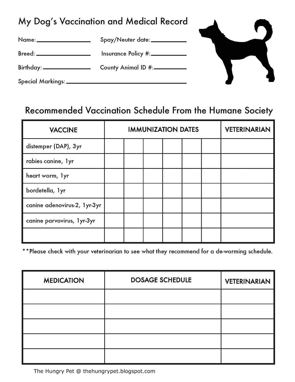 Dog Shot Record – Calep.midnightpig.co Regarding Dog Vaccination Certificate Template