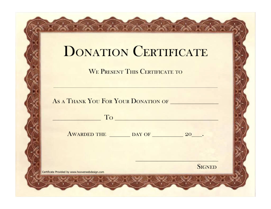 Donation Certificate Templates - Calep.midnightpig.co In Donation Certificate Template