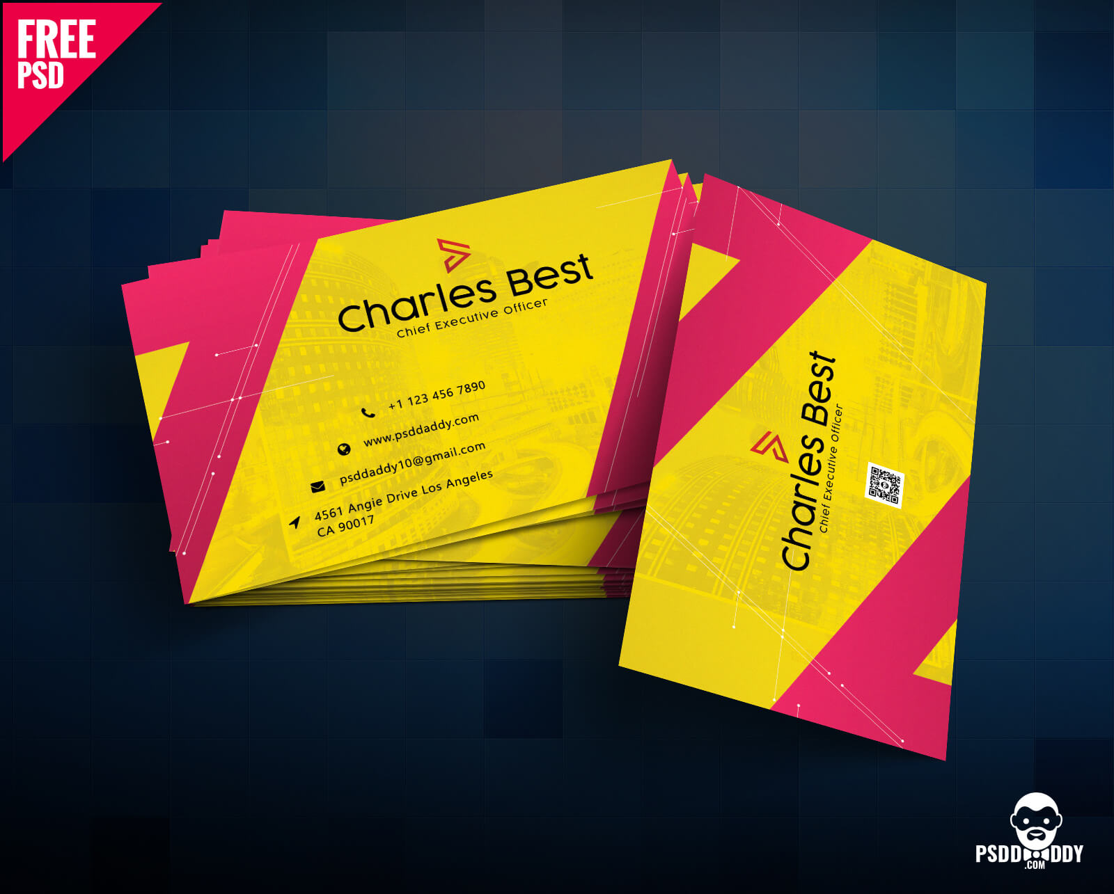 Download] Creative Business Card Free Psd | Psddaddy Throughout Name Card Template Photoshop