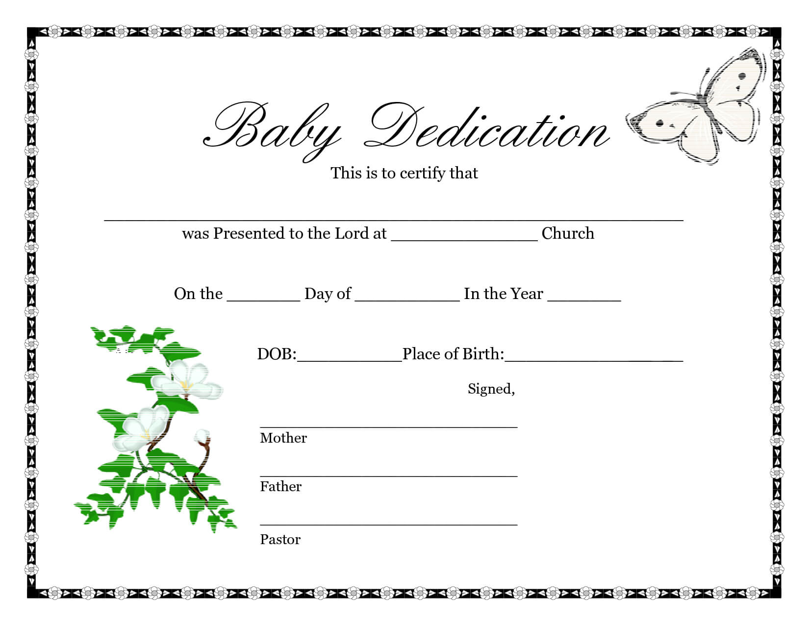 Downloadable Blank Birth Certificate Template Sample : V M D For Fake Birth Certificate Template