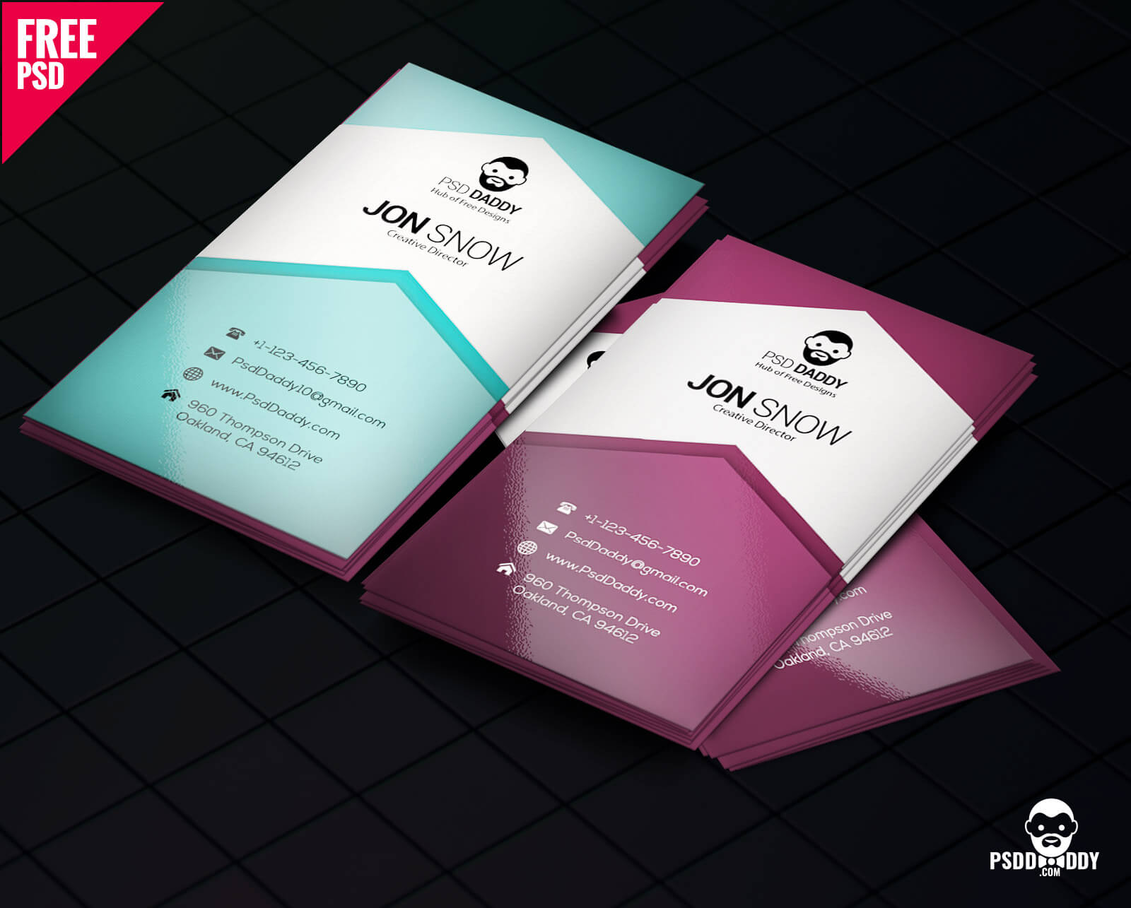 Download]Creative Business Card Psd Free | Psddaddy Within Visiting Card Templates Psd Free Download