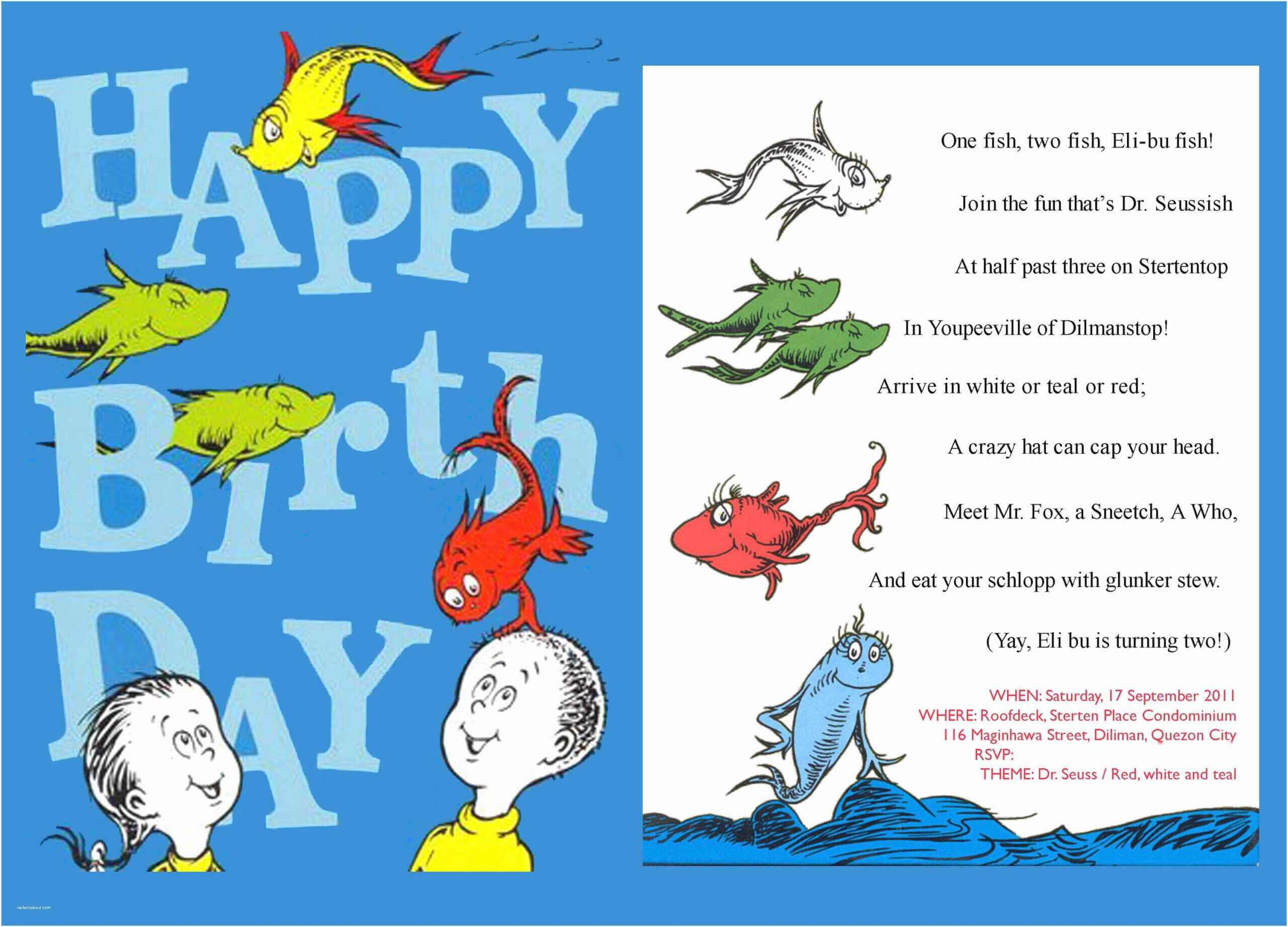 Dr Seuss Party Invitations Top 12 Dr Seuss Birthday Party Throughout Dr Seuss Birthday Card Template