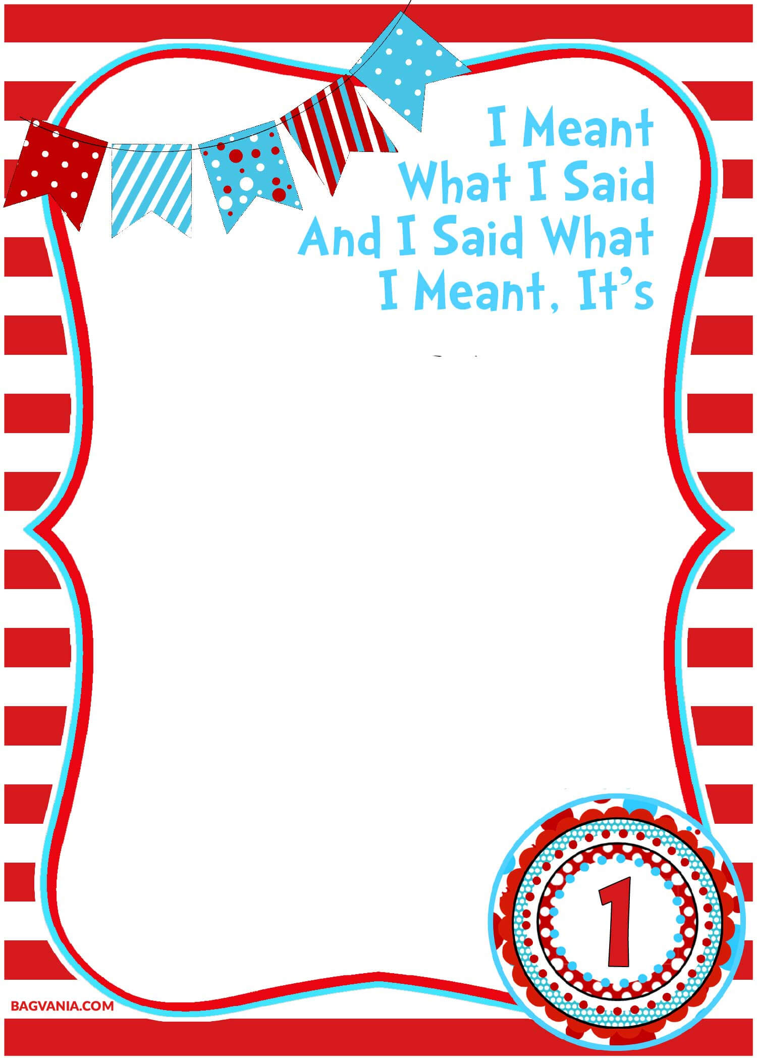 √ Free Printable Dr Seuss Birthday Invitations With Dr Seuss Birthday Card Template