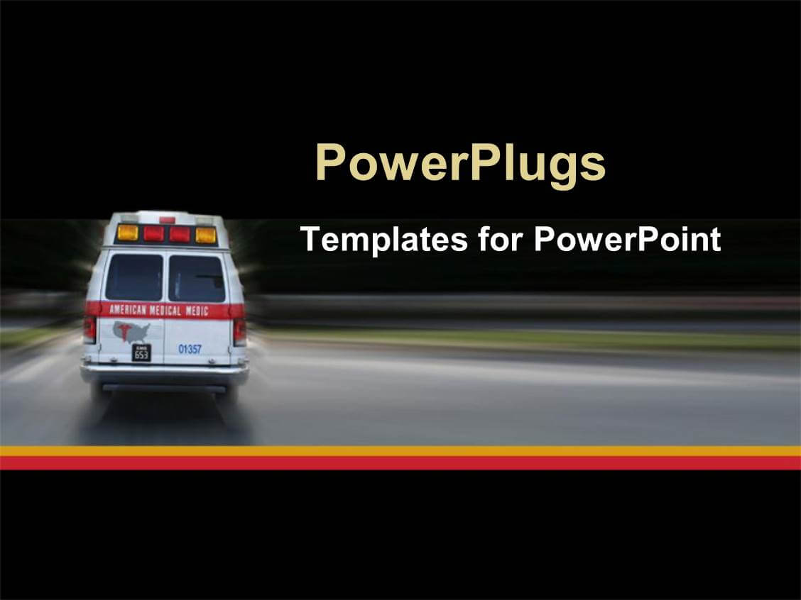 √ Powerpoint Template: Ambulance Going To Hospital For With Regard To Ambulance Powerpoint Template