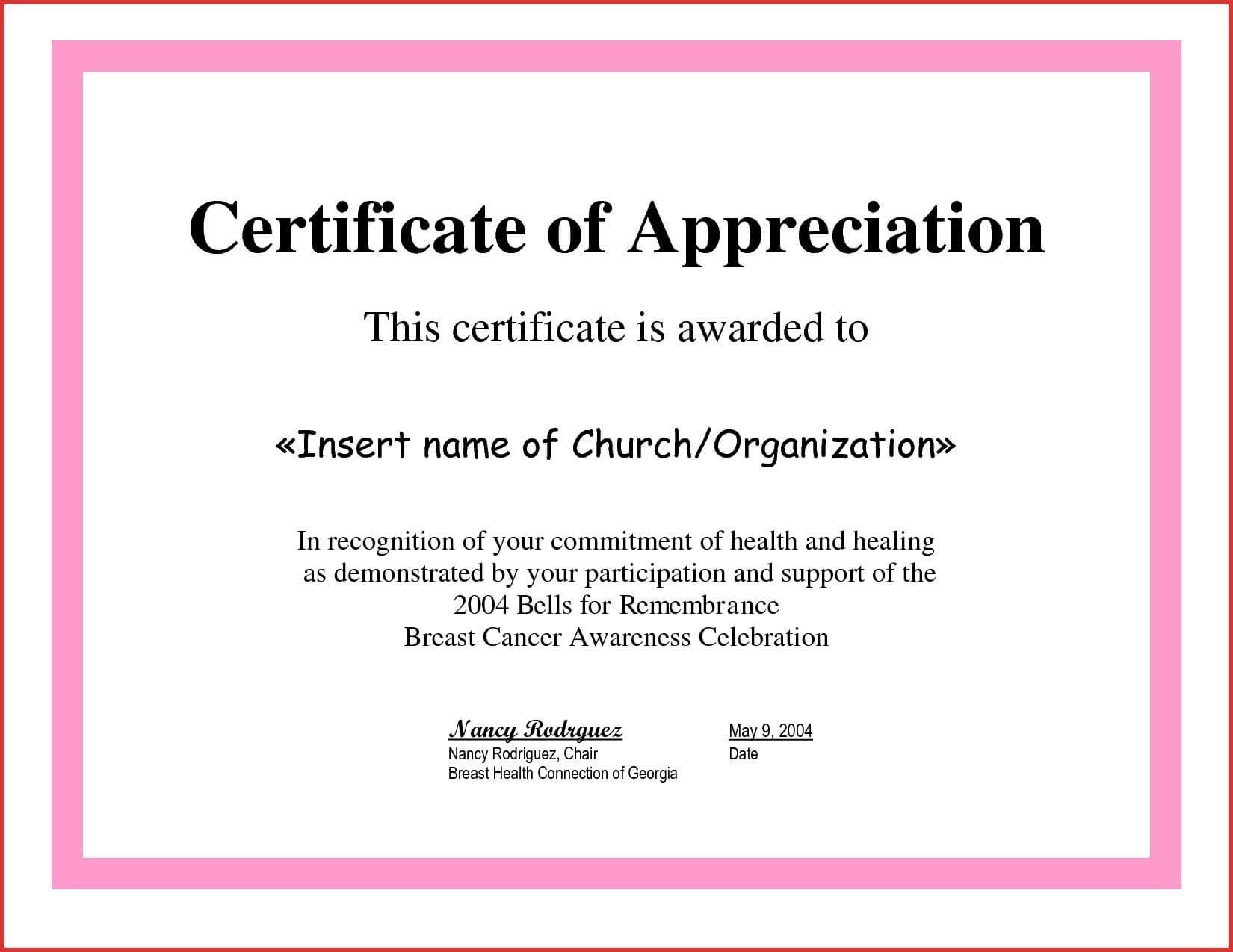 ❤️ Sample Certificate Of Appreciation Form Template❤️ For Employee Anniversary Certificate Template