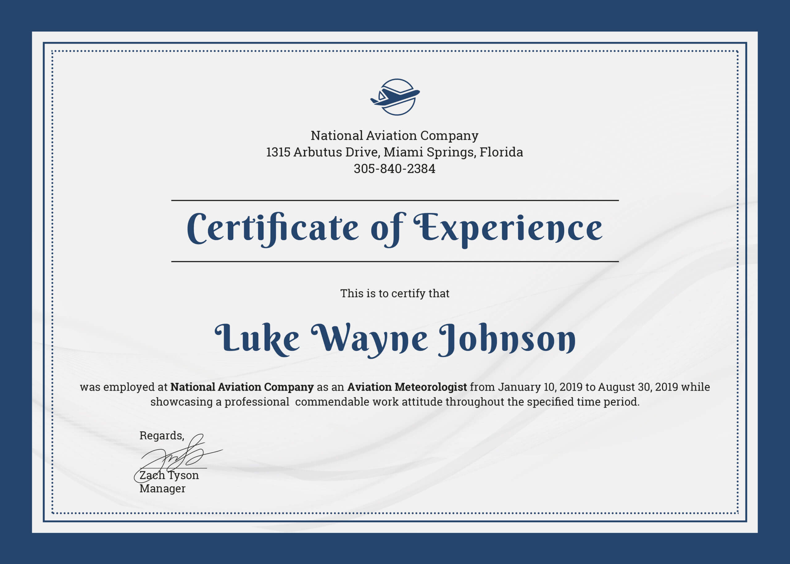 ❤️free Printable Certificate Of Experience Sample Template❤️ Intended For Certificate Of Experience Template