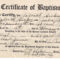 ❤️free Sample Certificate Of Baptism Form Template❤️ For Baptism Certificate Template Download