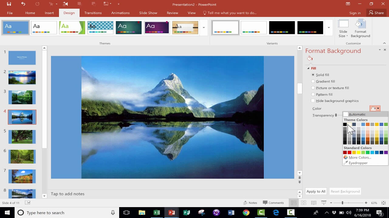Easily Create A Photo Slideshow In Powerpoint With Regard To Powerpoint Photo Slideshow Template