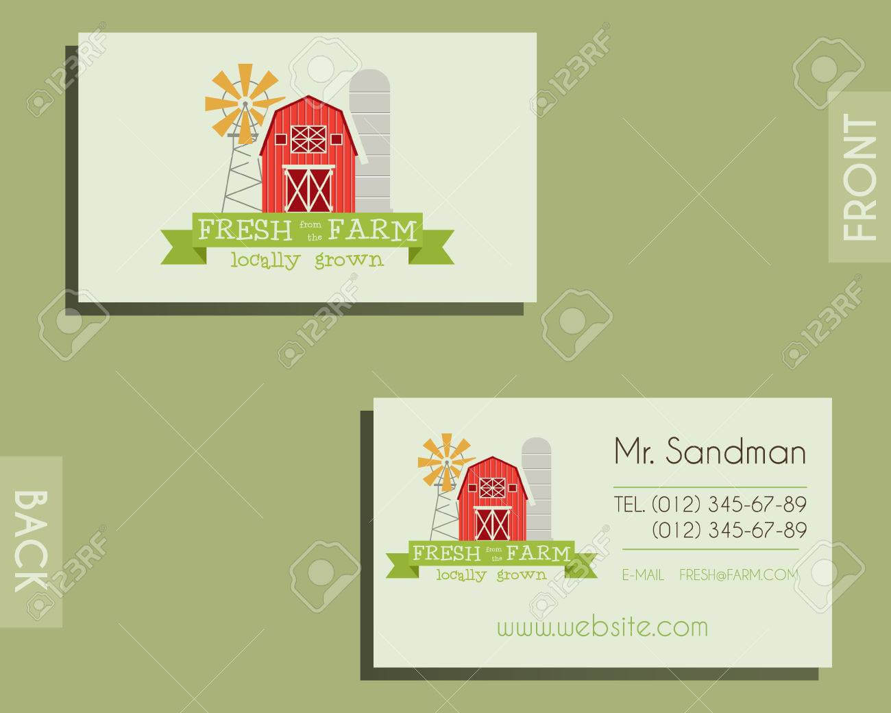 Eco, Organic Visiting Card Template. For Natural Shop, Farm Products And  Other Bio, Organic Business. Ecology Theme. Eco Design. Vector Illustration Pertaining To Bio Card Template