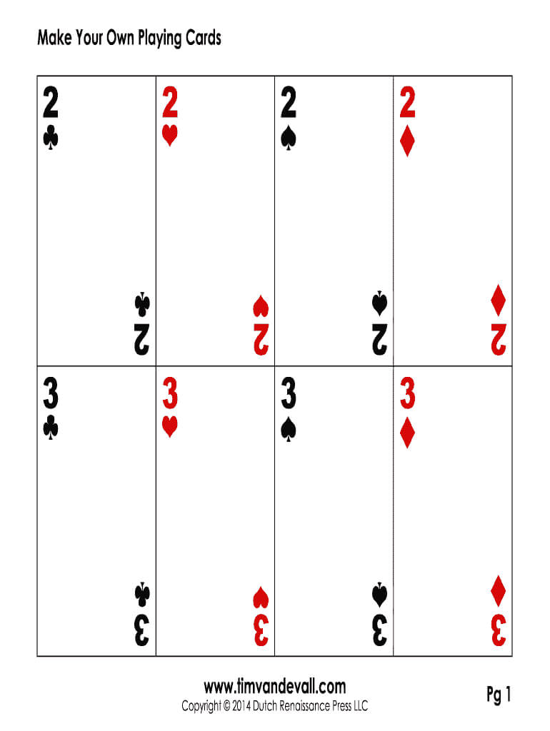 Editable Playing Card Template – Fill Online, Printable Throughout Custom Playing Card Template