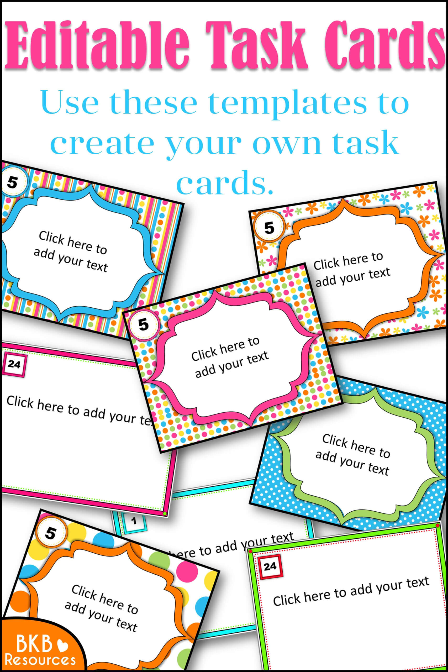 Editable Task Card Templates - Bkb Resources For Task Cards Template